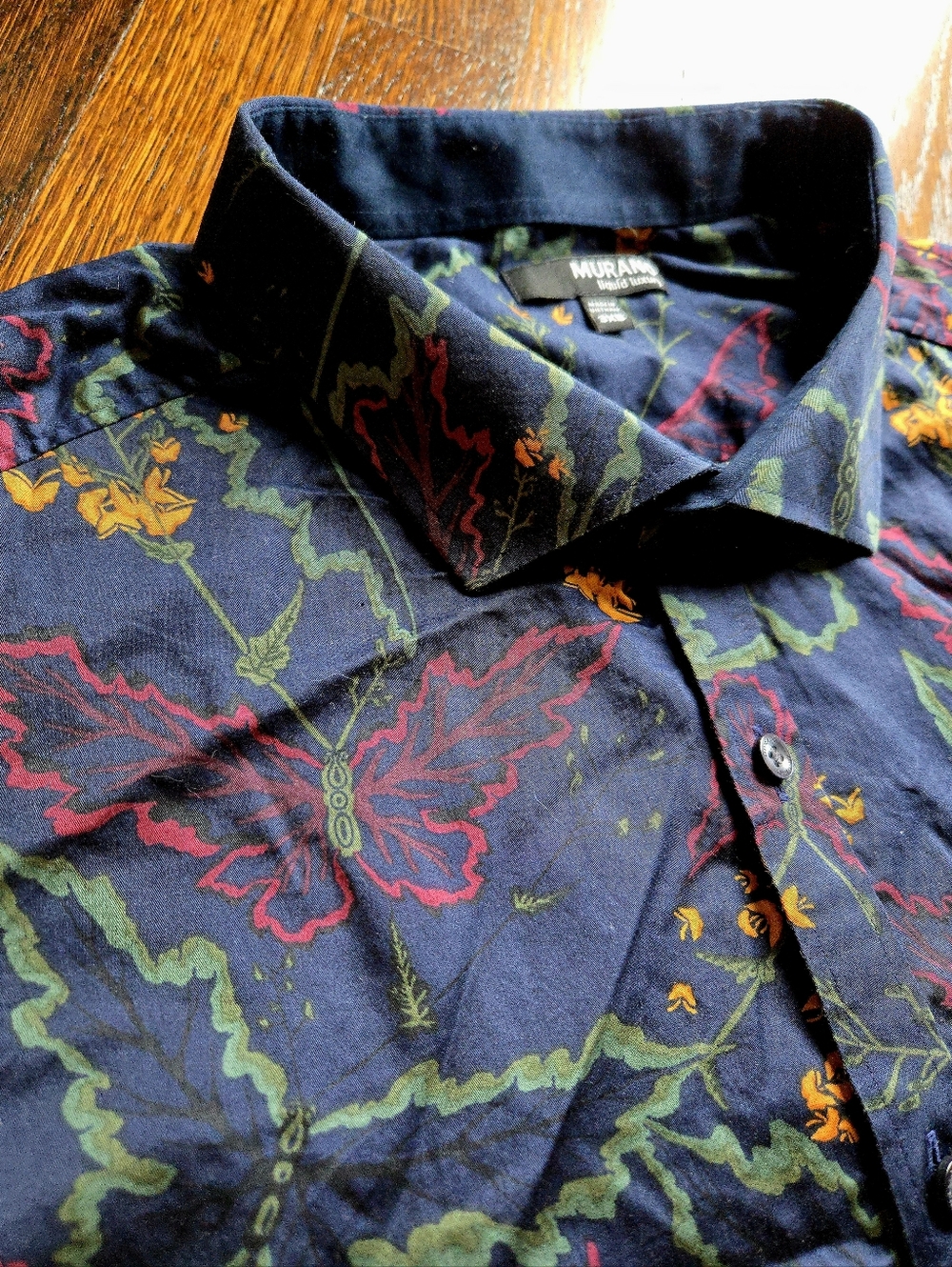 Floral Butterfly Cotton Murano Shirt Size 3XB